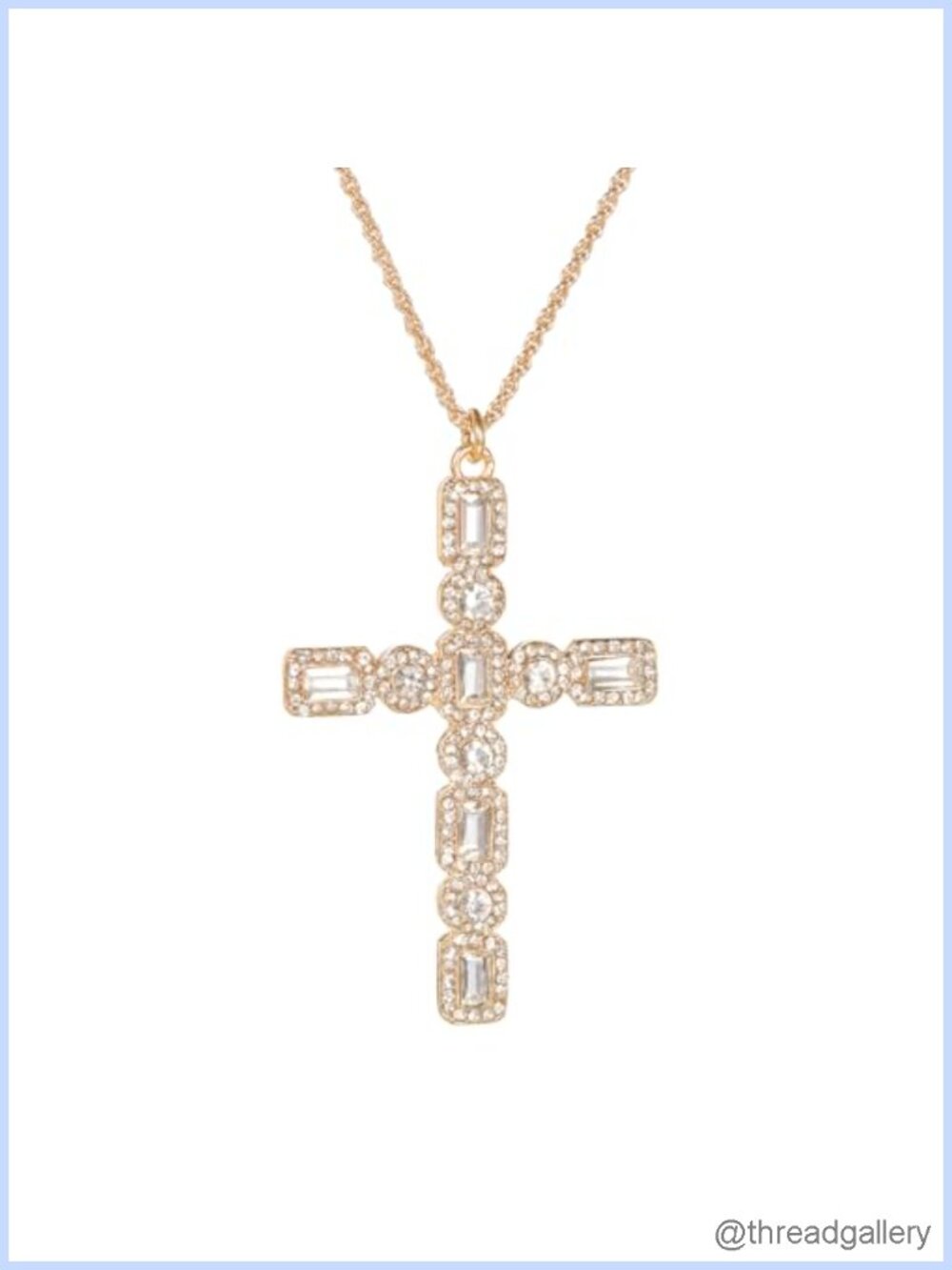 14K Gold Plated Cross Necklace Cubic Zirconia Pendant Religious Gift
